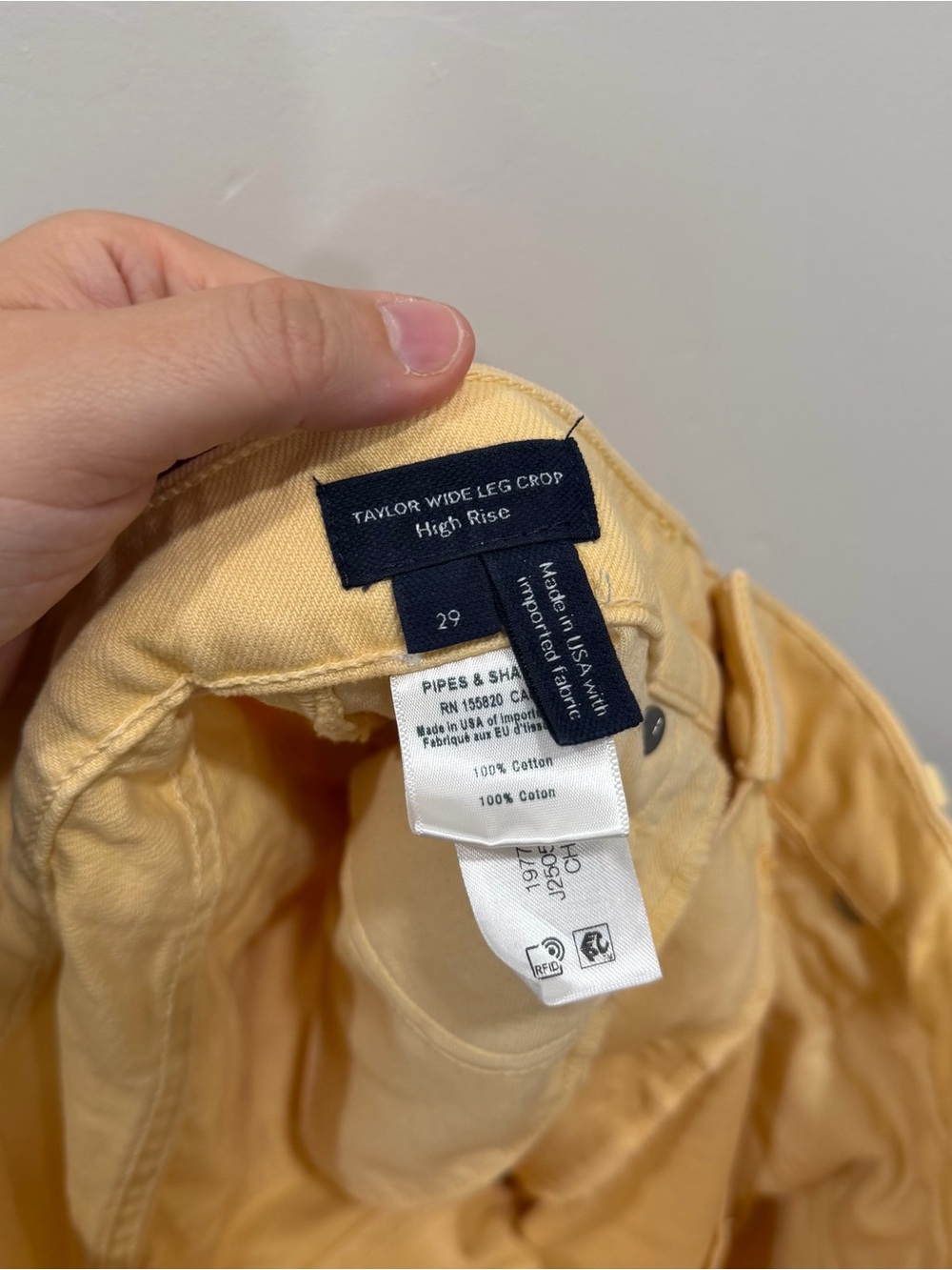 Veronica Beard Taylor High Waisted Wide Leg Crop Frayed Hem Jeans Chamomile 29 - Picture 13 of 15